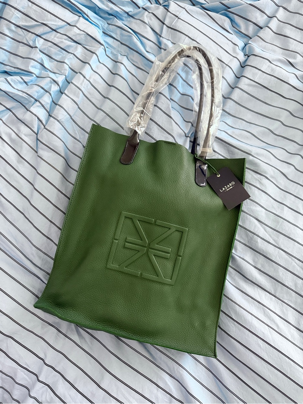 Lazaro Genuine Leather Tote - Emerald Green